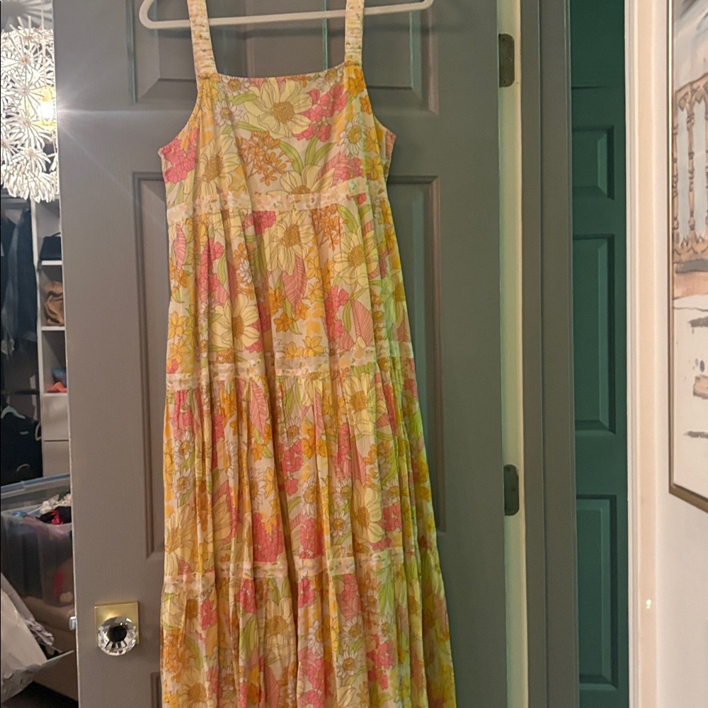 American Eagle Outfitters Floral Dress in Pink, Yellow, and Cream